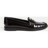 M&S Patent Flat Penny Loafers Black