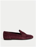 Suede Slip On Flat Loafers