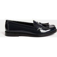 Patent Tassel Slip On Flat Loafers