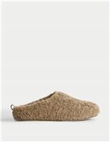 Borg Back Tab Mule Slippers