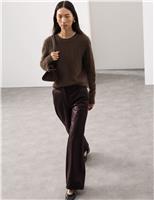 Leather Wide Leg Trousers