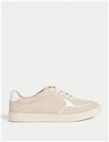 Suede Lace-Up Retro Trainers
