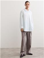 Pure Cotton Collared Double Cuff Shirt