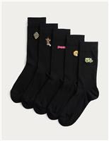 5 Pack Scooby Doo Cotton Rich Socks