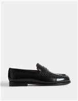 Leather Slip On Flat Loafers