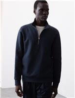 Cotton Rich Half Zip Sweatshirt