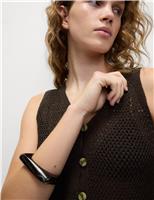 Cotton Blend Button Through Knitted Waistcoat