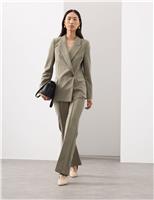 Wool Blend Double Breasted Blazer