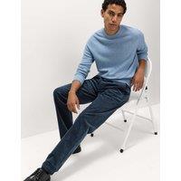 M&S Regular Fit Corduroy Stretch Chinos Navy