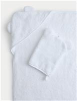 Pure Cotton Hooded Towel With Mitts