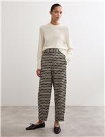 Geometric Jacquard Tapered Trousers