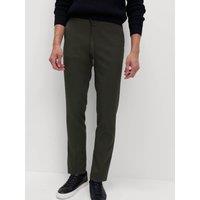 M&S Tapered Fit Elasticated Trousers Dark Khaki
