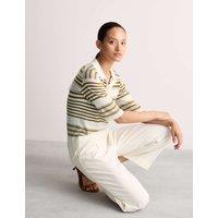 Pure Merino Wool Collared Knitted Top
