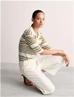 Pure Merino Wool Collared Knitted Top