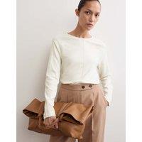 Seam Detail Ribbed Long Sleeve Top