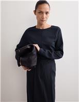 Ribbed Seam Detail Long Sleeve Top