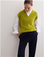 Pure Merino Wool V-Neck Knitted Vest