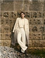 Pure Wool Crepe Wide Leg Trousers