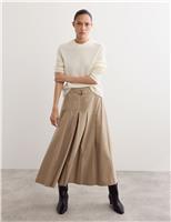 Pleated Culottes with Wool