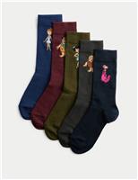 5pk The Flintstones Cotton Rich Socks