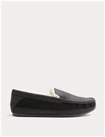Leather Shearling Freshfeet Moccasin Slippers