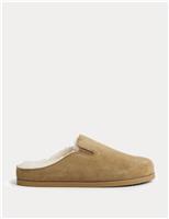 Suede Shearling Mule Slippers with Freshfeet