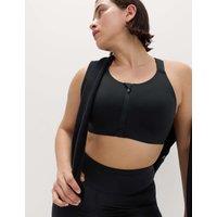 Goodmove Ultimate Support Zip Up Non Wired Sports Bra (A-GG) Black Mix