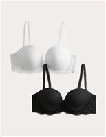 2pk Wired Multiway Push-Up Bras (A-E)
