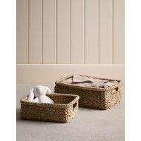 Set of 2 Seagrass Rectangular Baskets