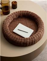 Rattan Large Round Coffee Table Tray