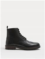 Leather Brogue Chukka Boots