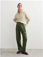 Wool Rich Flannel Tapered Trousers