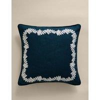 Pure Cotton Embroidered Border Cushion