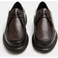 M&S Leather Apron Shoes Dark Brown