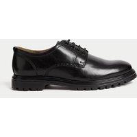 M&S Leather Derby Shoes Black