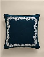 Pure Cotton Embroidered Border Cushion
