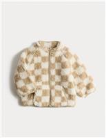 Printed Funnel Neck Borg Jacket (0-3 Yrs)
