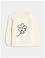 Cotton Rich Flower Embroidered Jumper (0 Mths-6 Yrs)