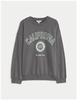 Cotton Rich California Slogan Sweatshirt