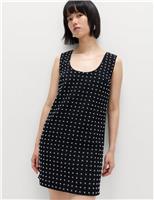 Embellished Mini Shift Dress