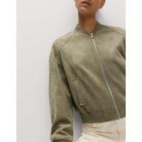 Suedette Lightweight Bomber Jacket
