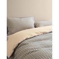 M&S Pure Cotton Bright Waffle Bedding Set Blue Mix