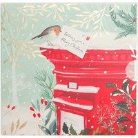 M&S Christmas Robin Post Box Gift Card No Colour