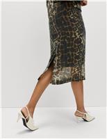 Animal Print Midi Skirt