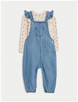 2pc Cotton Rich Dungaree Outfit (0 Mths - 3 Yrs)