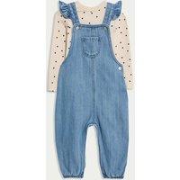 2pc Cotton Rich Dungaree Outfit (0 Mths - 3 Yrs)