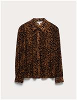 Animal Print Collared Shirt