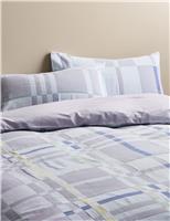 Pure Cotton Abstract Checked Bedding Set