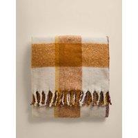 Faux Mohair Checked Throw
