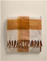 Faux Mohair Checked Throw